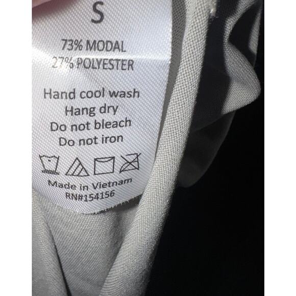 Mote Soft Peplum Hem Short Sleeve Top with Back Tie Size S - Picture 7 of 7